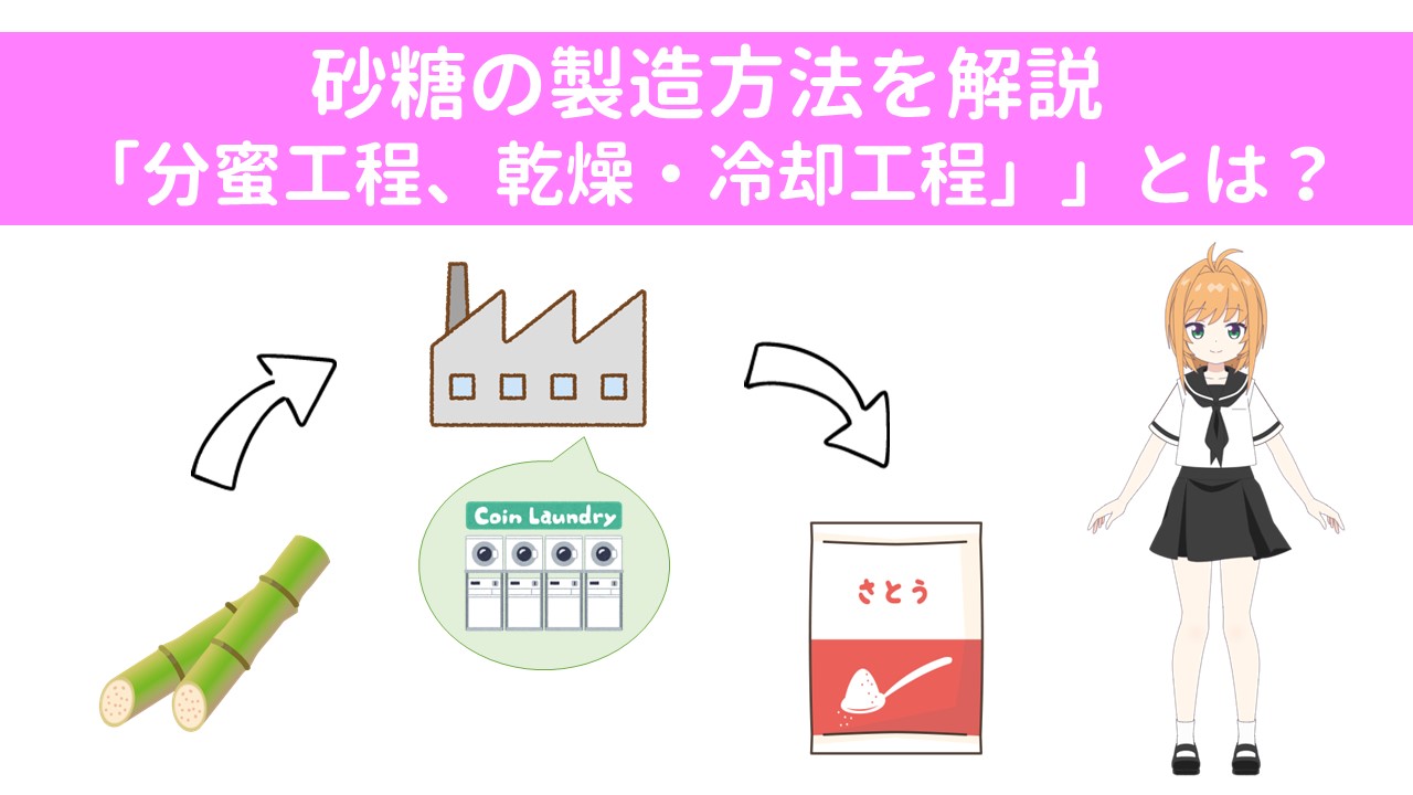 砂糖の製造方法を解説「分蜜工程、乾燥・冷却工程」とは？