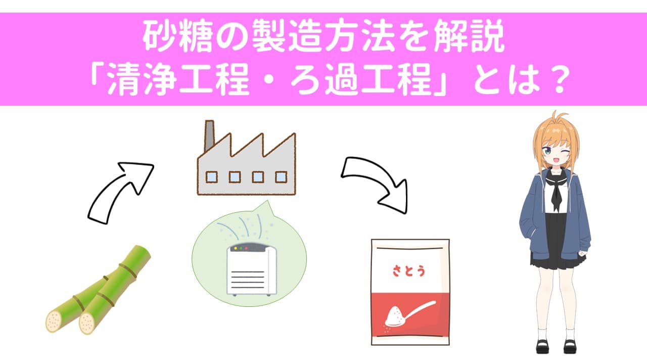 砂糖の製造方法を解説「清浄工程・ろ過工程」とは？